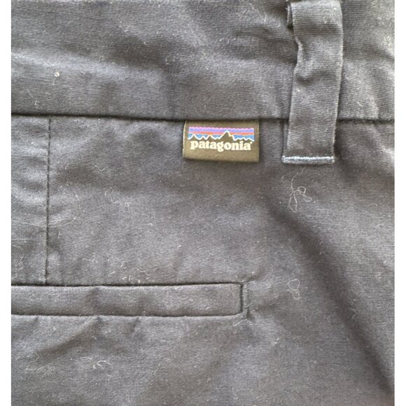 Patagonia Women's Capri Pant Size 14 Navy Blue Organic Cotton pockets high rise - Picture 8 of 10